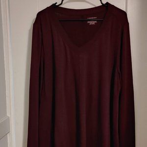Lane Bryant Marron Long Sleeve Top